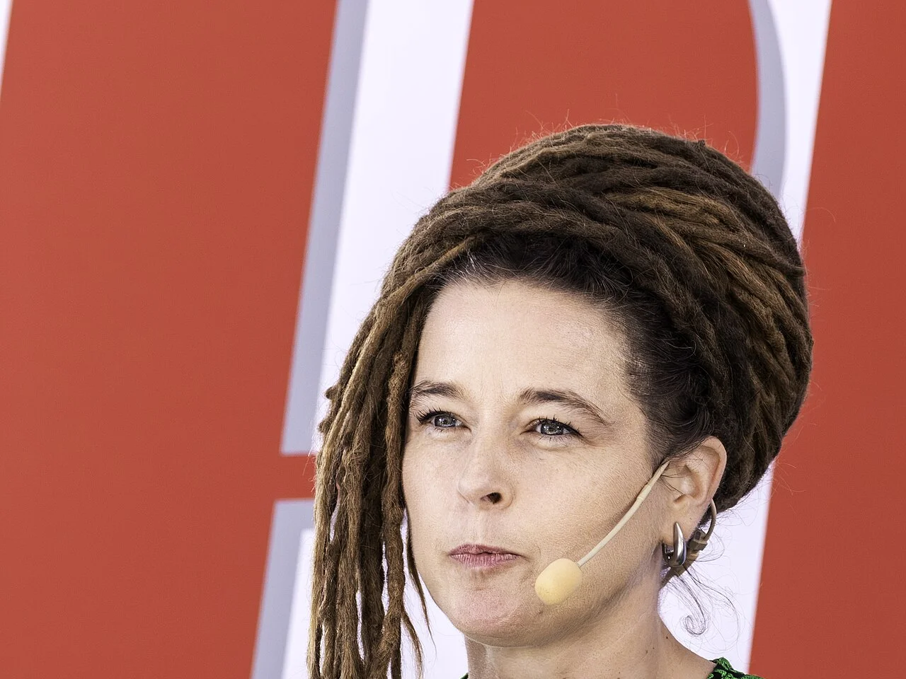 Amanda Lind, Miljöpartiets språkrör, i Almedalen