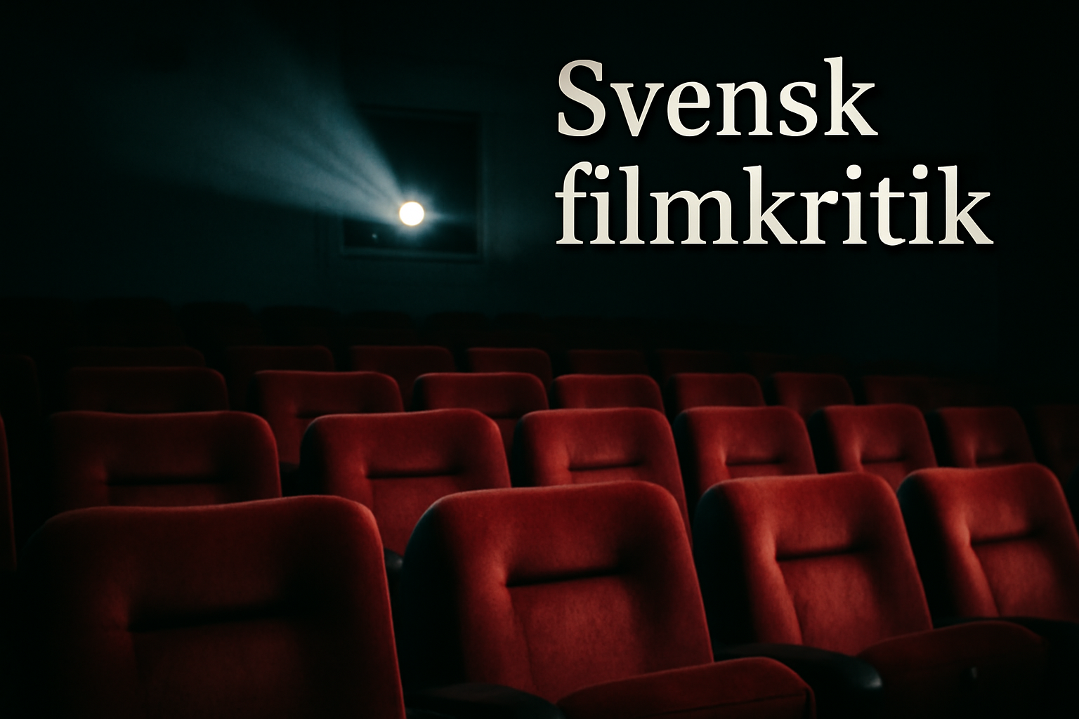 Tom biosalong med nedsläckt duk, symboliserande svensk films kris