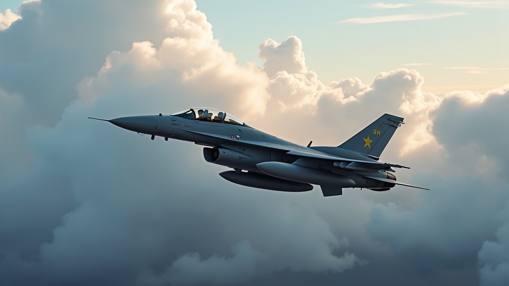 Militärt flygplan i luften, försvarspolitik och internationell insats