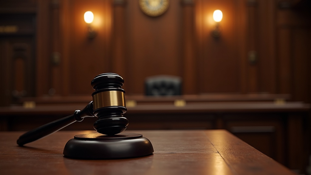 Domstol och rättssal, juridik och kriminalpolitik symbolfoto